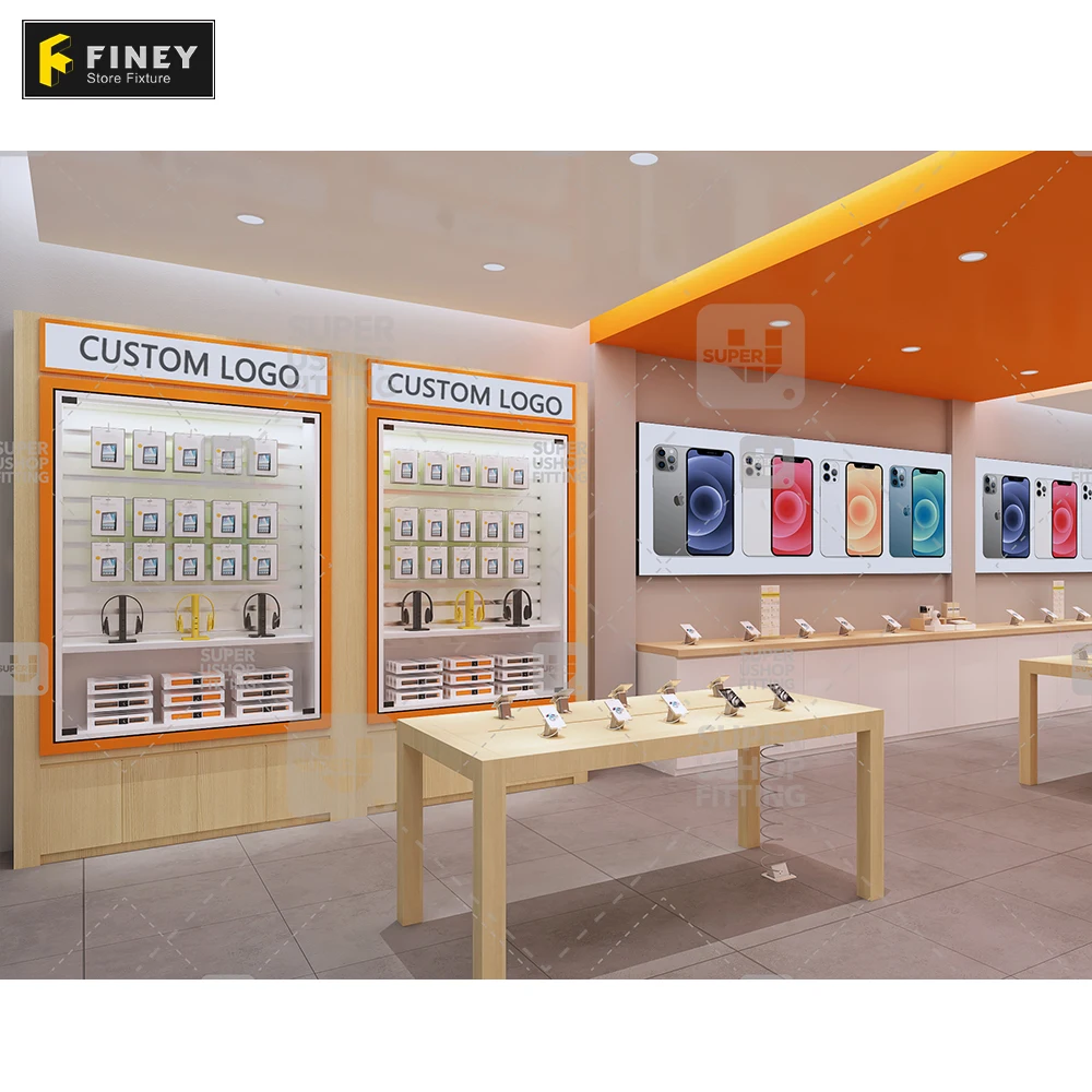 Пользовательские мобильный телефон магазин дизайн телефона Дисплей Стенд дисплей стол