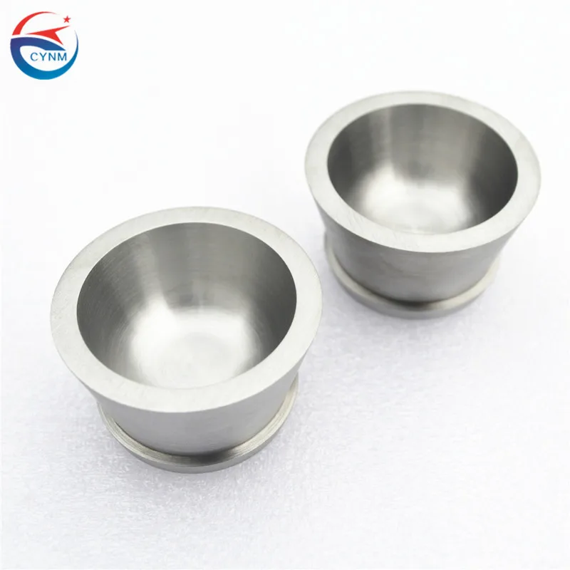 customized high quality stamping tungsten wolfram crucibles for vacuum equipment