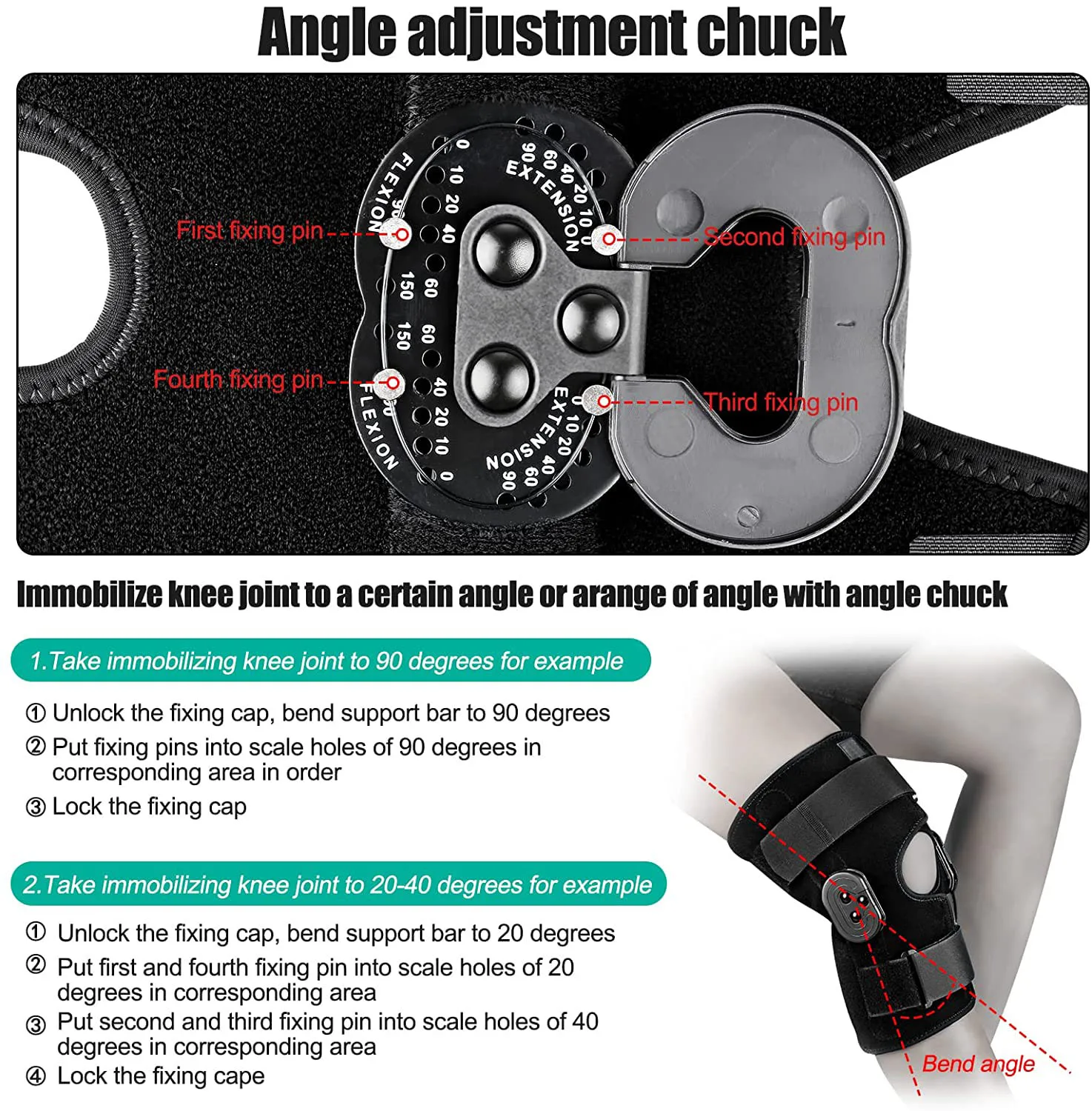 Professional Medicinal Compression Knee Brace Hinged Knee Brace Clip Joint Support Orthosis Orthopedic Knee Brace