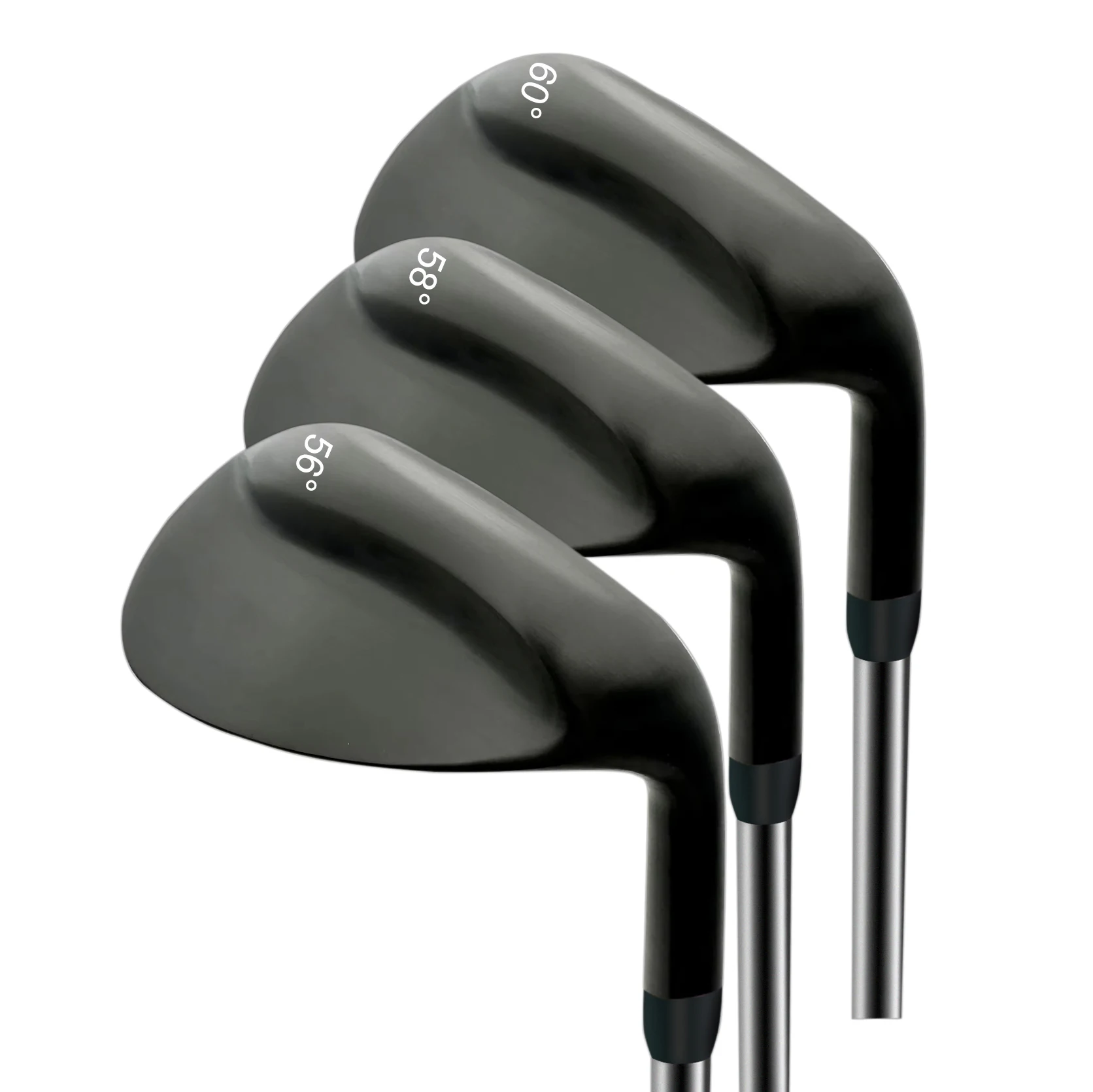 In Stock Golf Wedges 50/52/54/56/58/60 Degree Head Black Cast Steel Golf Wedge Set