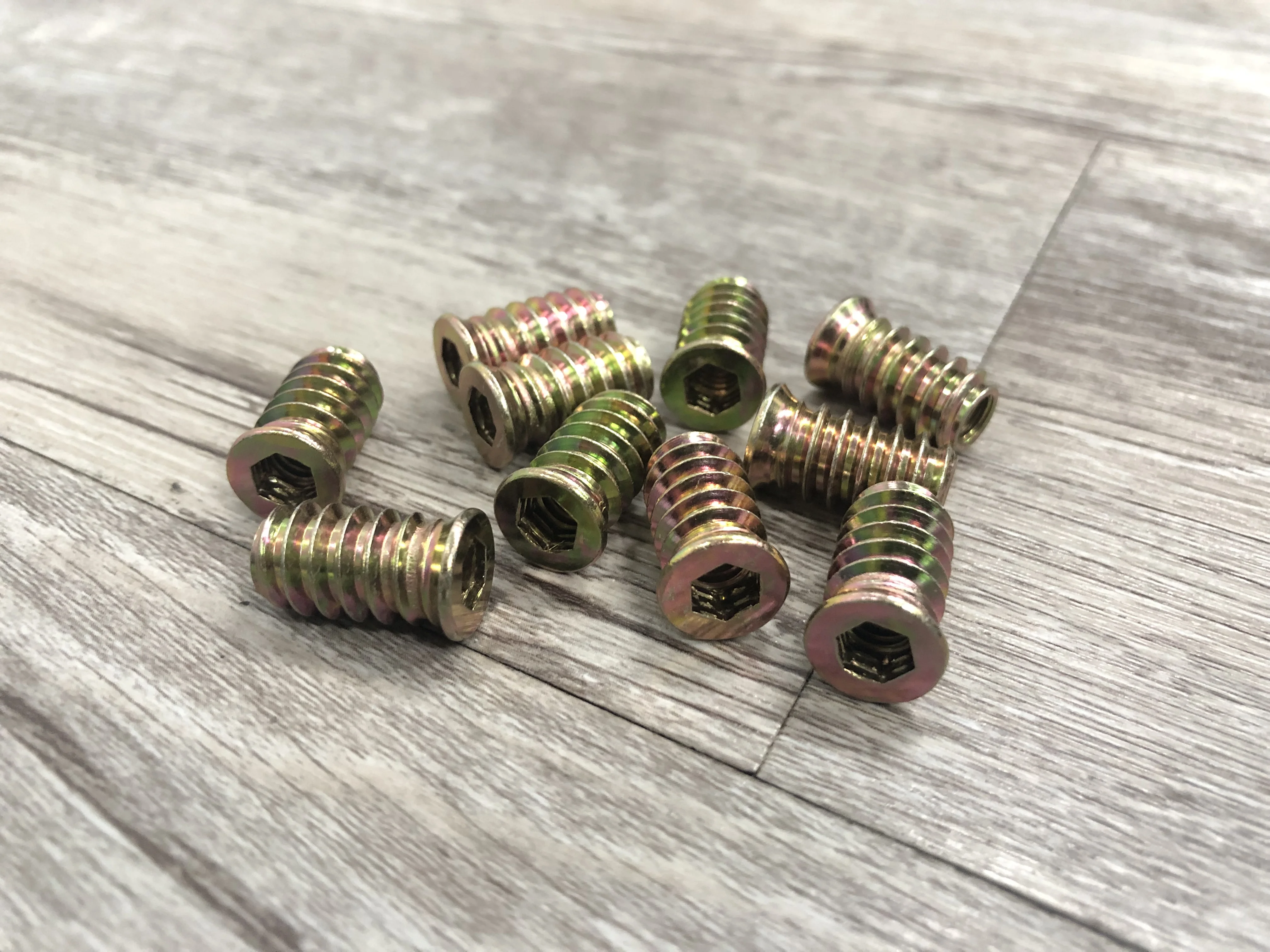 M6 M8 M10 Carbon Steel Hexagon Hex Socket Drive Head Threaded Embedded Insert Nut For Wood Bed Cabinet Table Furniture