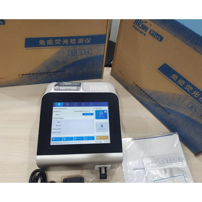 FS114 Touch Screen Wondfo Human Progesterone Analyzer Hormones Analyzer Immunofluorescence Detector