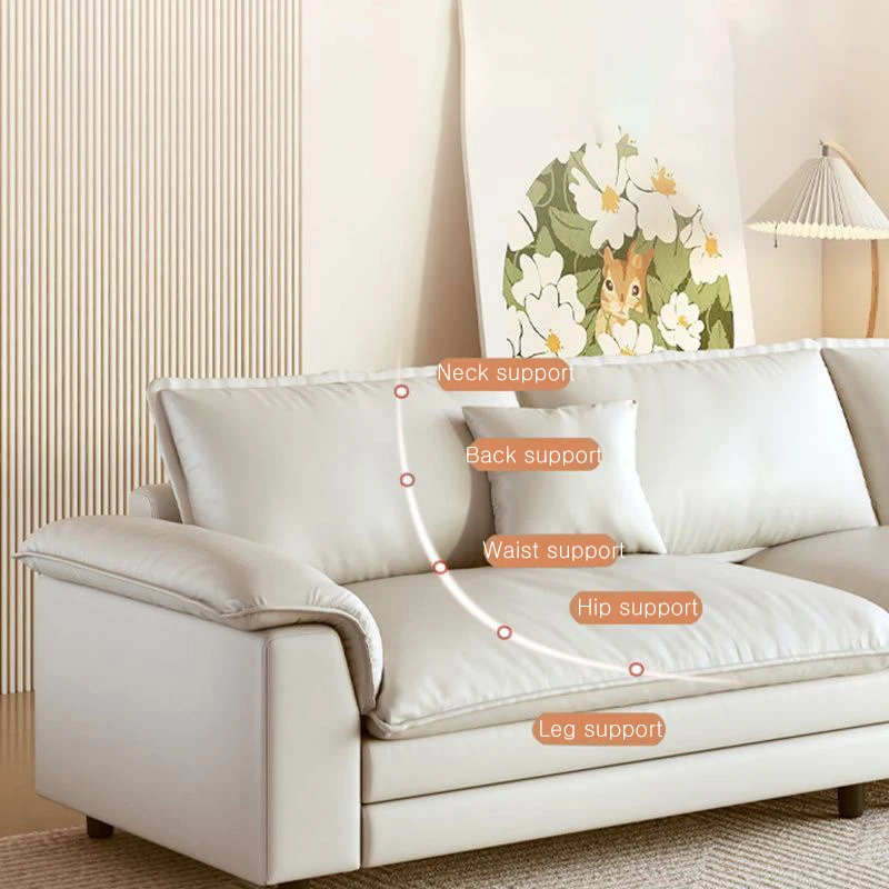 Living Room Elephant Ear Sofa 1/2/3/4/5 Seater Couch with Footstool Oversize Futon Couch Lounge Sofa Loveseat Sofa Accent Chair