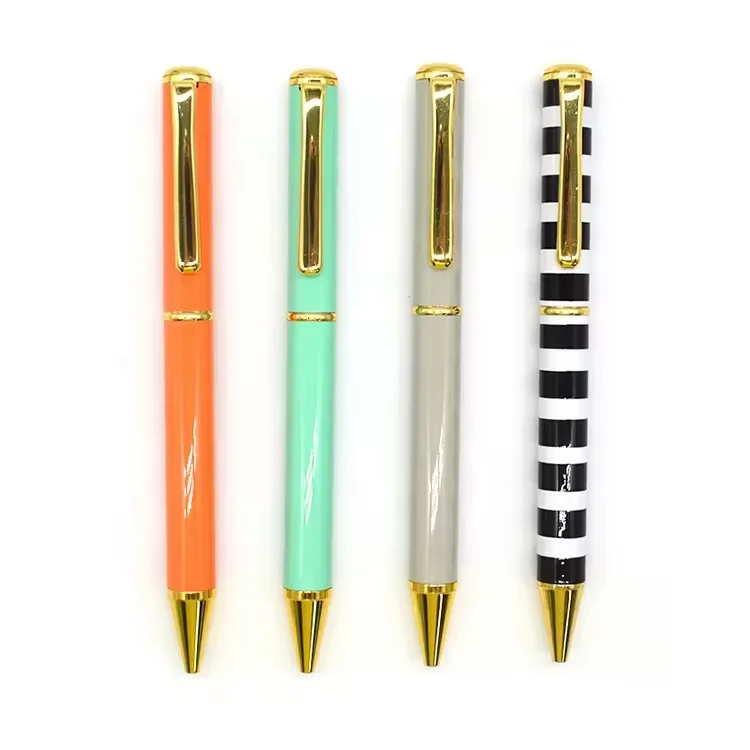 Popular Silver steel stainless custom make logo printed Ball Pen