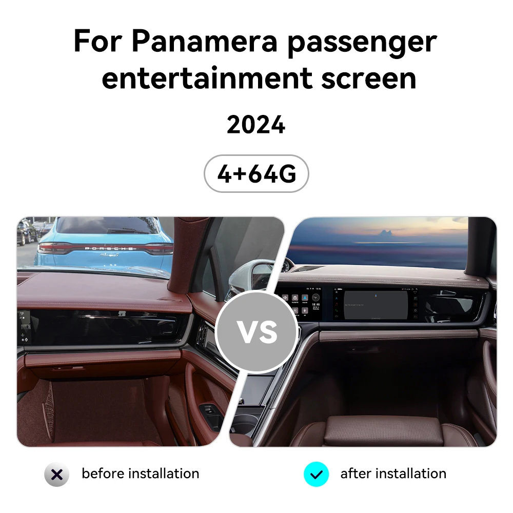 15 дюймов развлекательная система мультимедийный плеер для Porsche Panamera 2024 Android второй пилот смарт-экран автомобильное радио навигация