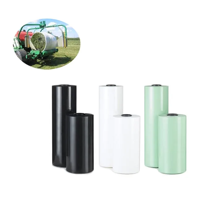 agriculture LLDPE green white silage film grass hay wrapping protective plastic cover