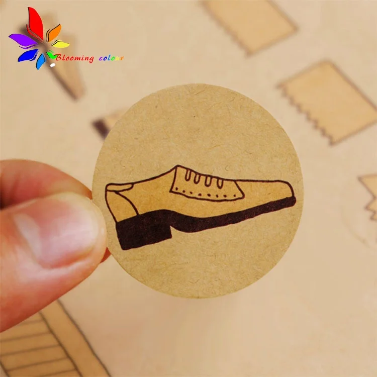 Custom Brown Craft Paper self Adhesive Label Sticker