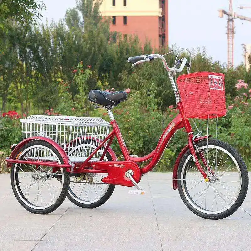 Human tricycle old people buying vegetables basket tricycle labor-saving elderly mobility car