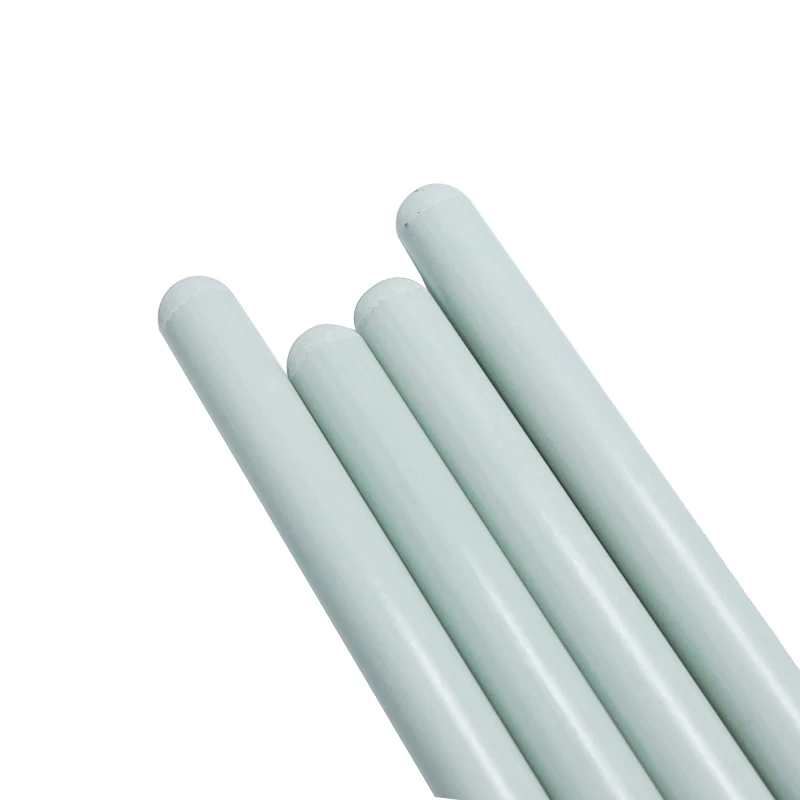 high quality fiberglass curtain rod with hook and end cap, white curtain rod finials