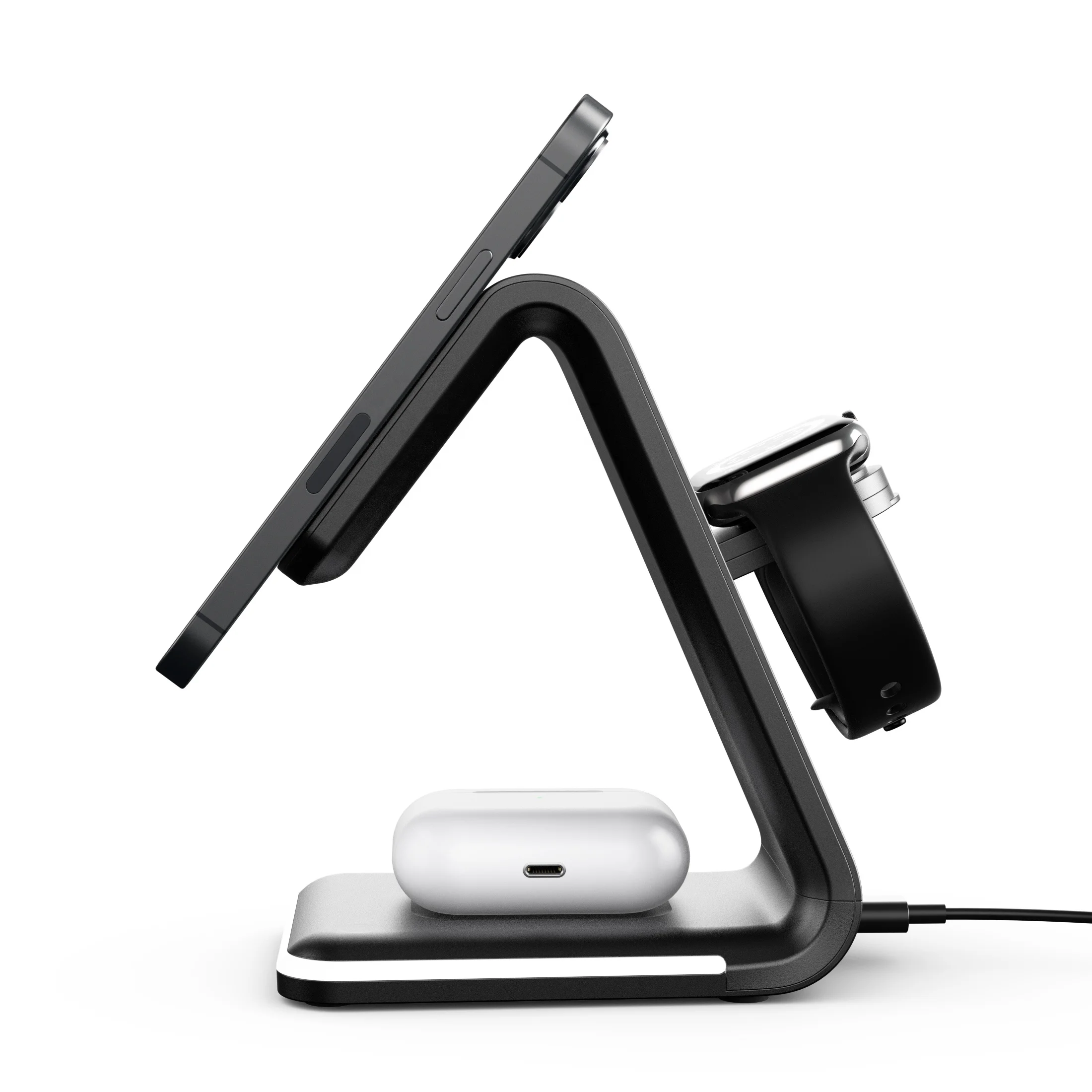 Oem Logo 3 In 1 Charging Dock B17 15w Qi Phone Magnetic Fast Wireless Charger With Watch Charge