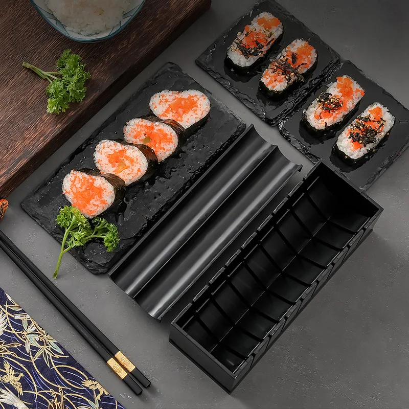 10 Pieces Japanese Style No-stick Sushi Mold DIY sushi Maker Set Tool Sushi Kitchen Roll Mold Kit