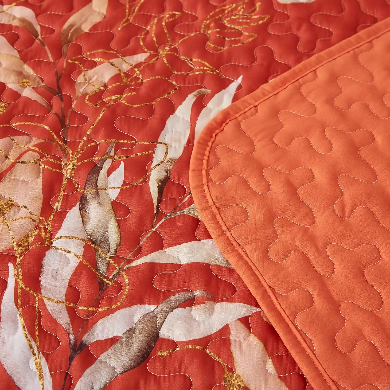 Red color King Size Comforter Set Embossed Solid Color 100% Cotton Quilted Quilt for All Season