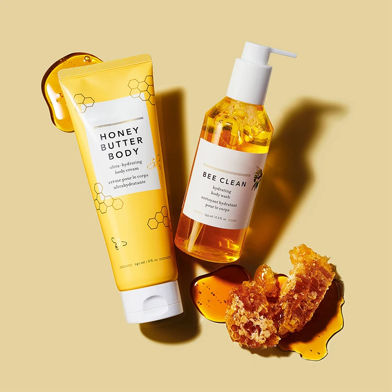 Очищающий увлажняющий и увлажняющий крем для тела с Пчелкой, медовый крем для тела и гель для тела