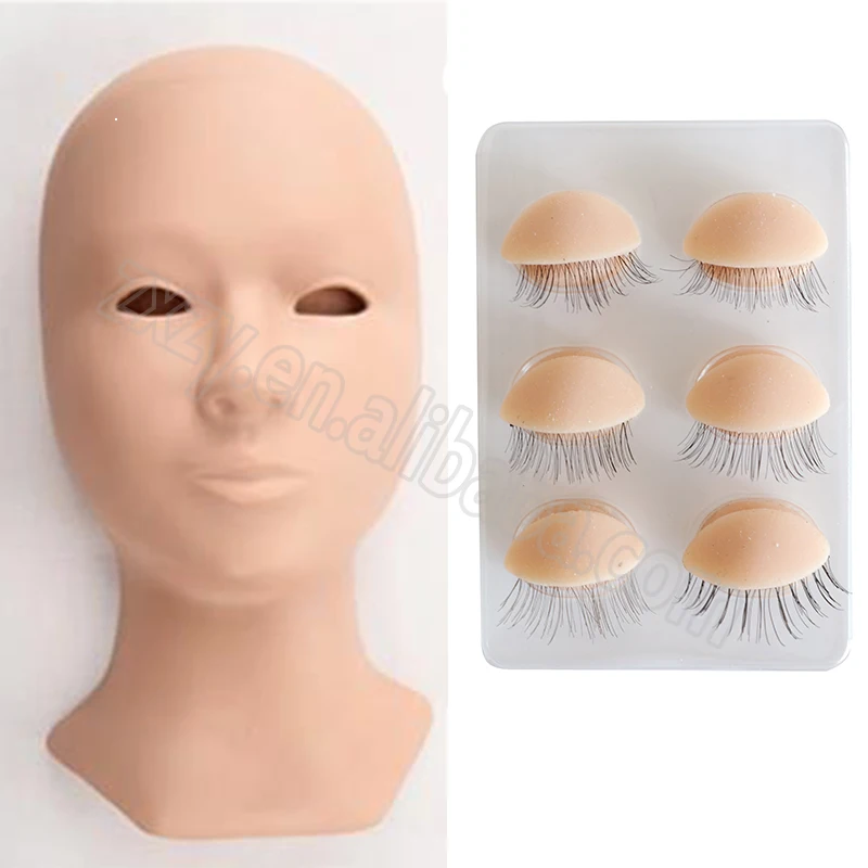 Силиконовая головка манекена для обучения ресниц со съемными веками, инструменты для Обучения Манекена ресниц, оптовая продажа