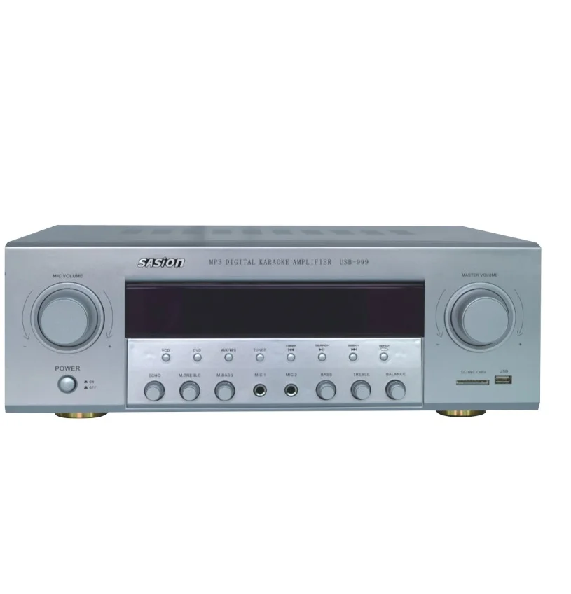 USB-999 amplificador hi-fi power amplifier sound standard with knobs and  screen home audio