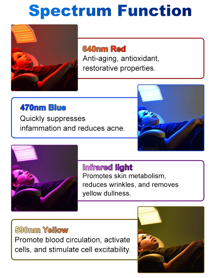 skin treatment full body powerful pdt 4 color light therapy beauty salon led facial therapy pdt infrared device