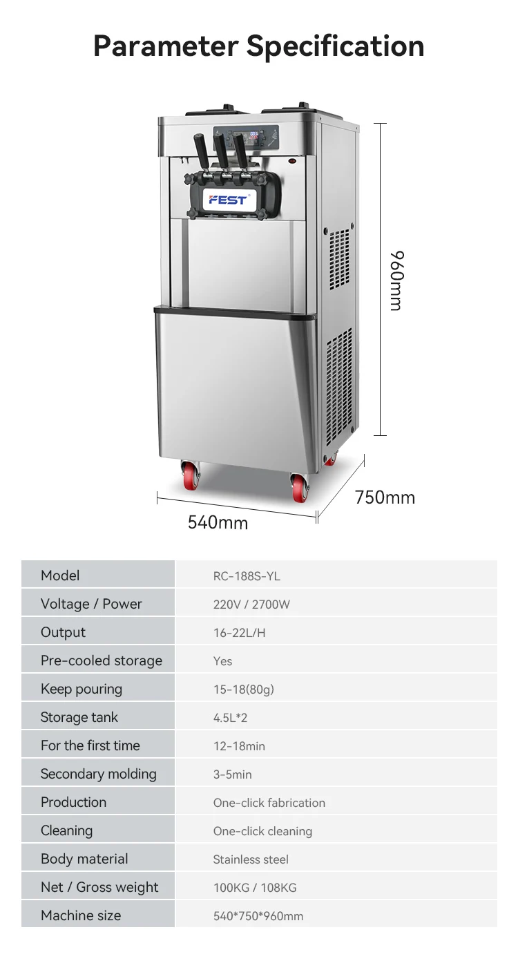22L/H three flavours commercial  ice cream machine commercual ice cream  maker home ice cream maker
