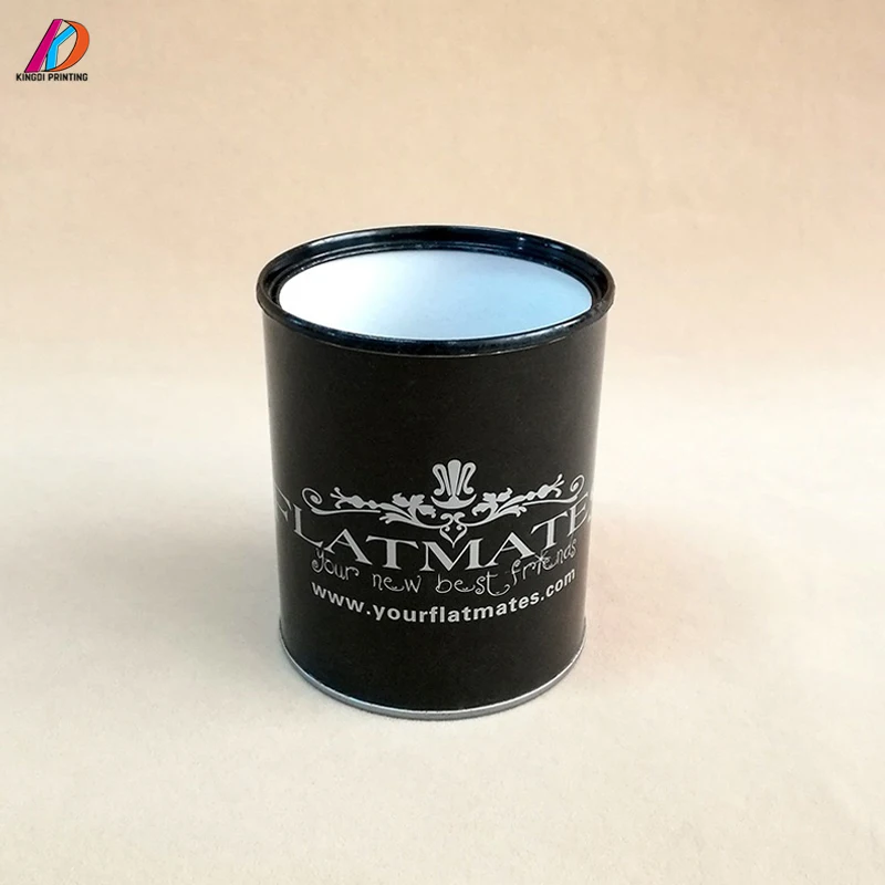 Eco friendly 100% recycled black color cardboard paper tube with custom logo