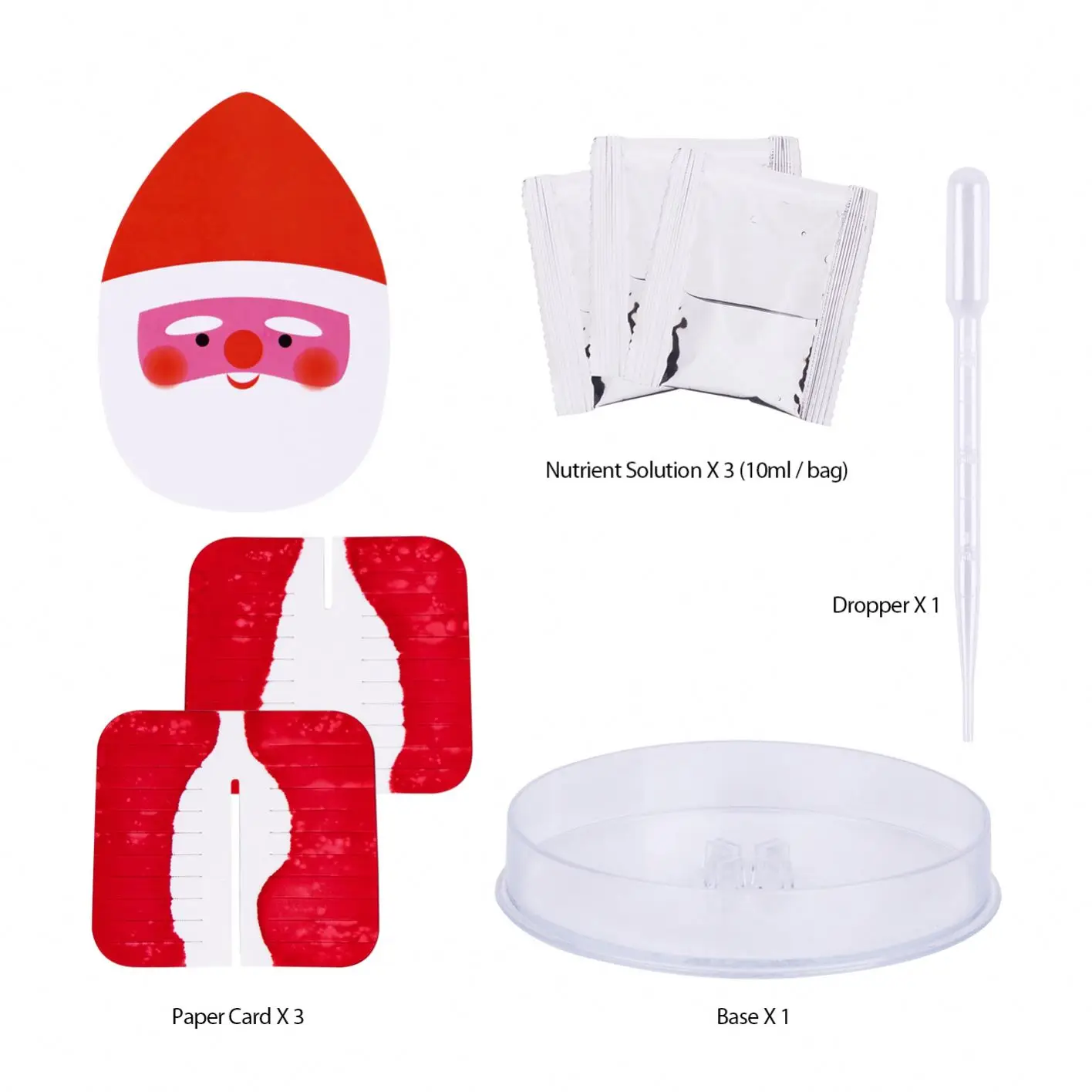 Visual DIY Magic Paper Growing Crystal Christmas Tree Santa Art Craft Novelty Toys Gifts for Kids