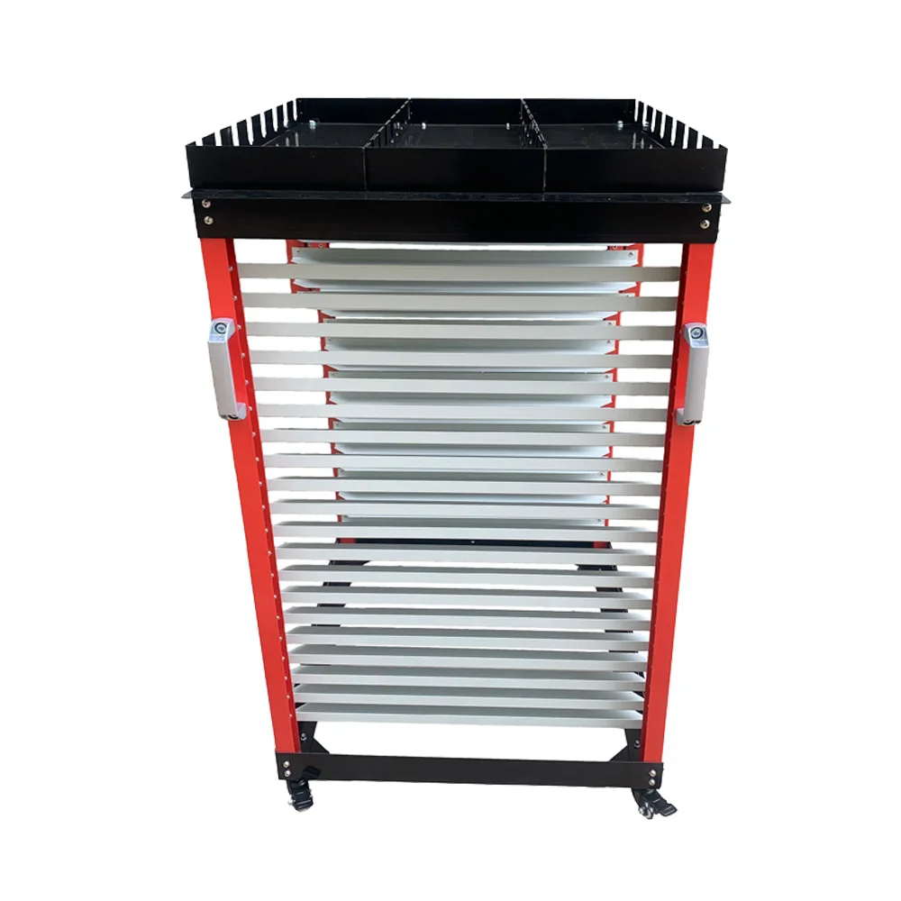 Trolley screen shelving racks screen storage cart screen printing pallet racks