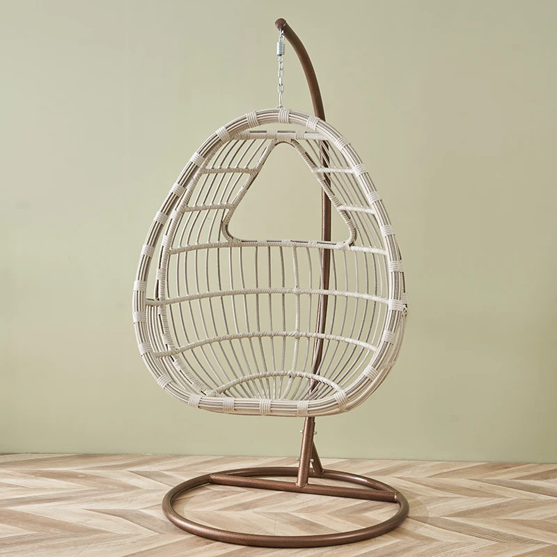 Indoor outdoor furniture garden Hanging nest swing basket swing egg swing chair with cushion and stand seat