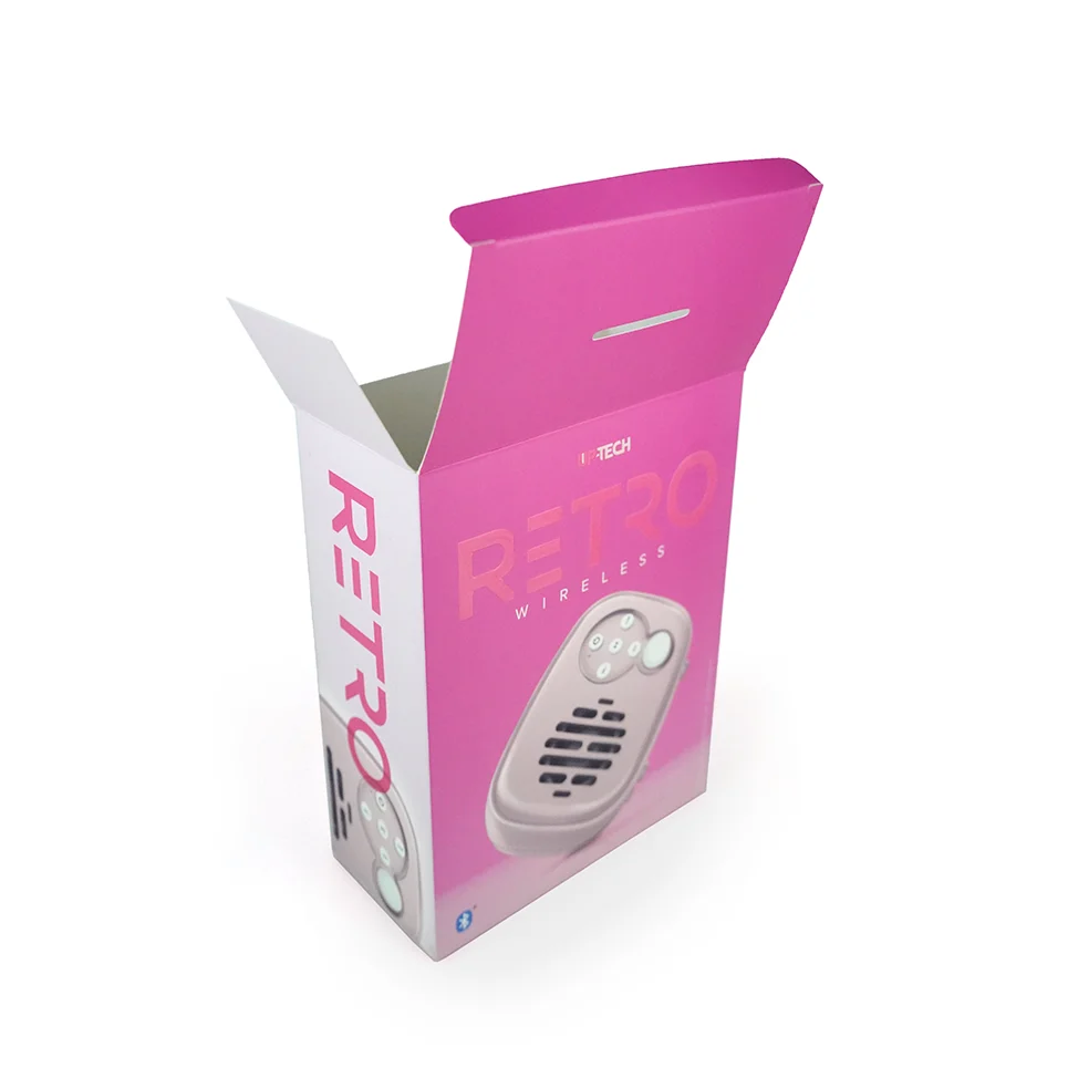 Customized color box wireless speaker electronic product packaging box two tuck end folding paper box