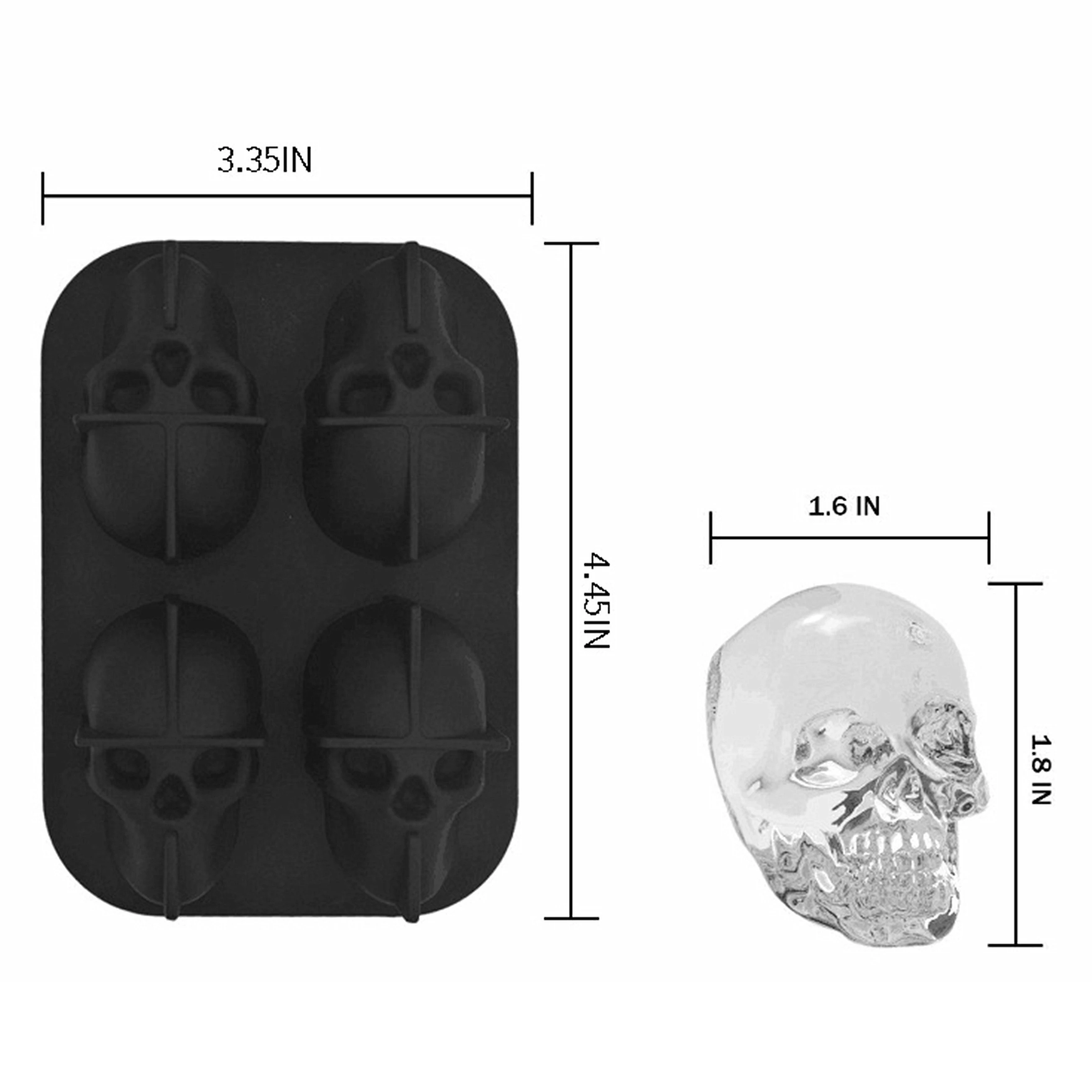 Hot selling BPA free silicone rubber skull ice ball maker molds