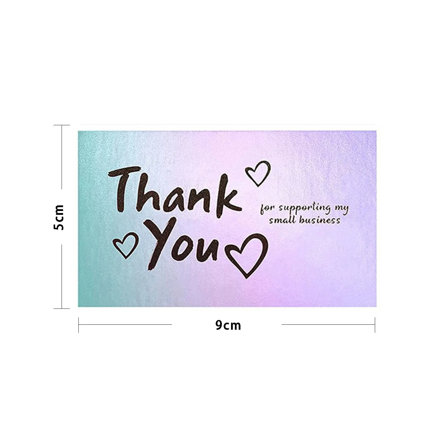 Custom Logo Business Thank You Card Shopping Gold Foil Card Printing Holographic Trading Card