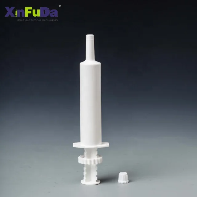 disposable empty plastic 30 ml doses control disposable injection syringe veterinary use paste gel animal dosing syringes