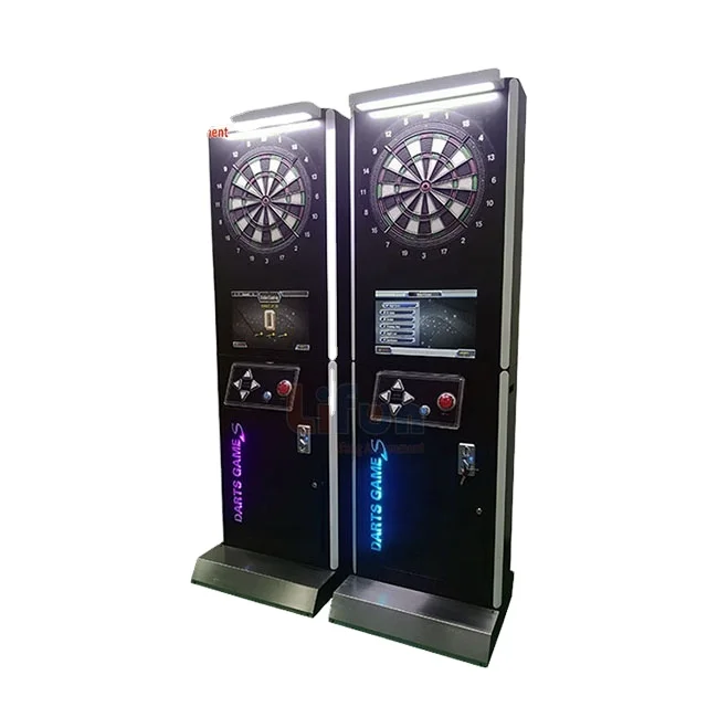 Hot Selling Video Online Coin Operated Dart Arcade Game Amusement Sport Dart Board Machine with Stereo and Monitor