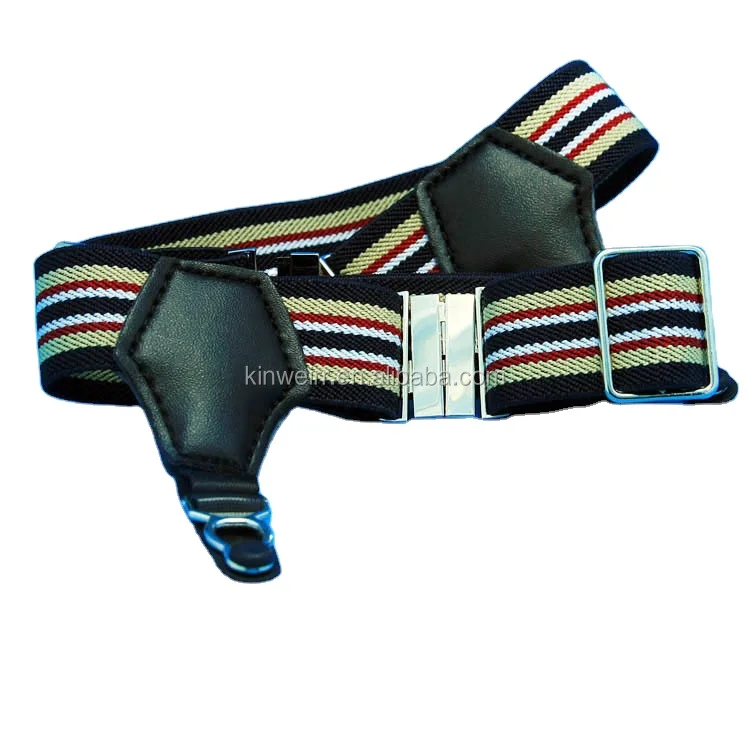 Best-Selling Custom Fashion Suspenders For Men 6 Clips Braces Casual Suspenders Men Elastic Trousers Strap Suspender Belt