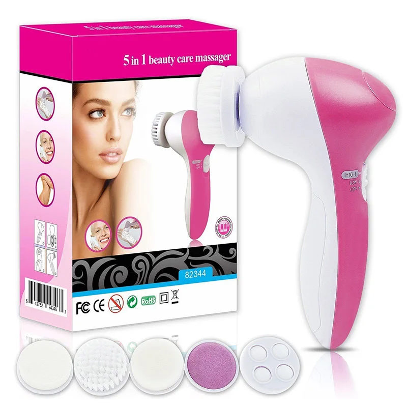 
Hot Facial Cleanser Tools With 5 Brush Face Wash Machine 