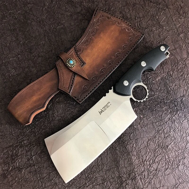 Hot DC53 Steel Chinese Chef Kitchen Cleaver Chopper Knife with Wood Handle