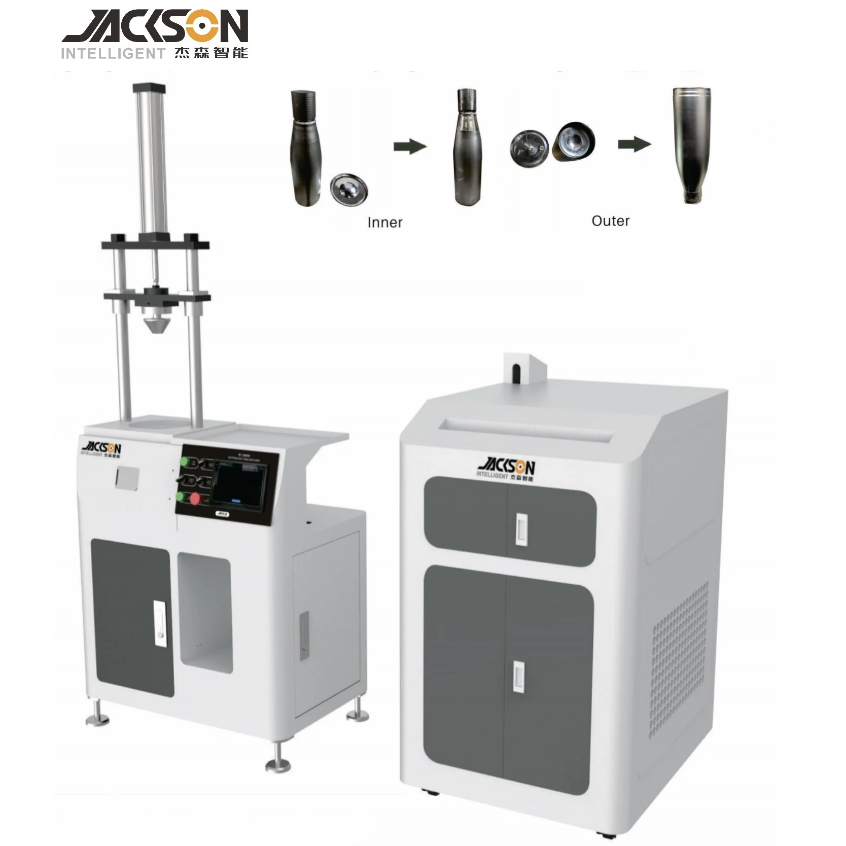 JS Automatic Stainless Steel flask making machine thermos vacuum cup Flask Bottle Argon Auto Bottom Laser Welding Machine