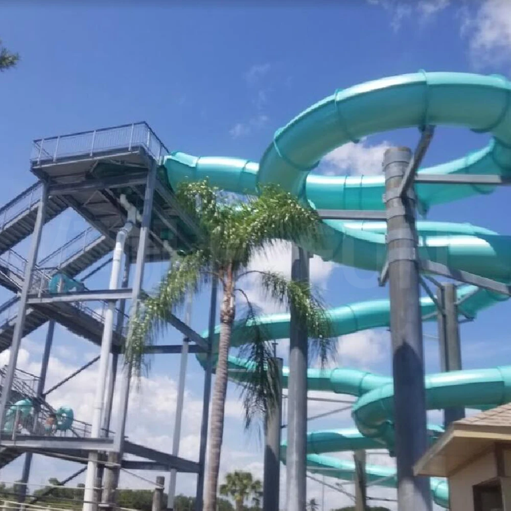 Spiral Black Hole Fiberglass  Water Slide Aqua Park Pool Slide