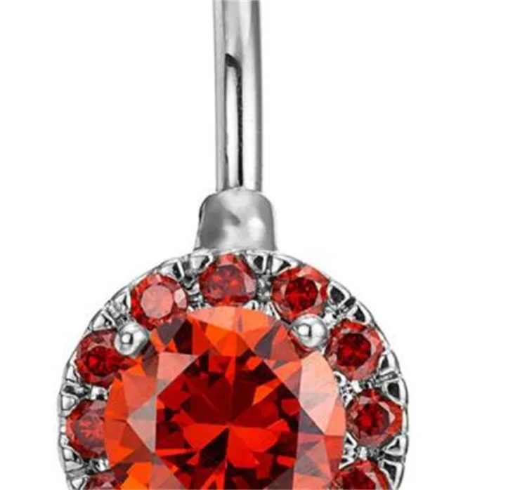 Body Piercing Jewelry For Women Plated Silver Gold Inlaid Zircon Full Drill Navel Ring Fashion Belly Rings Accessories 1