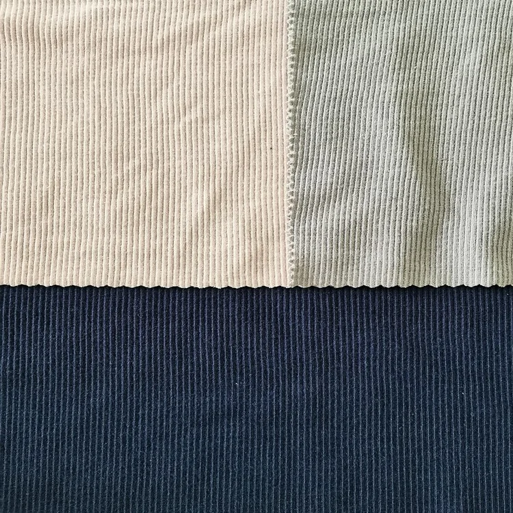 Manufactured knitted elasticated custom cotton spandex rib fabric from china for neck