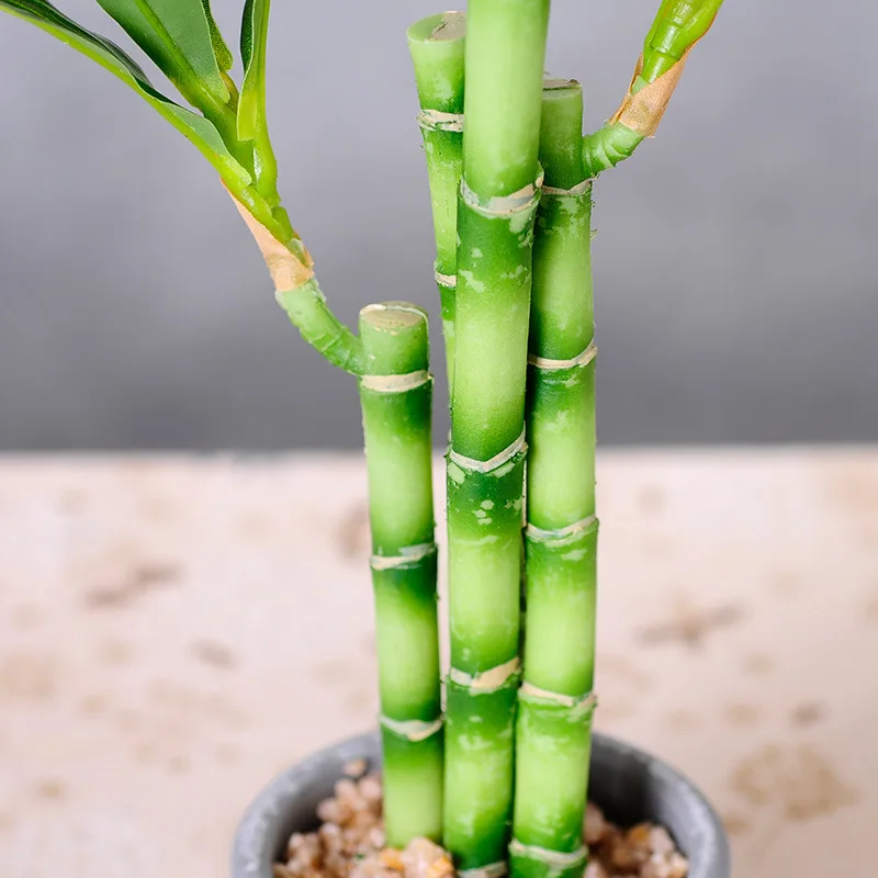 Пластиковые искусственные счастливые бамбуковые растения для продажи Plantas Artificiales Decoracion