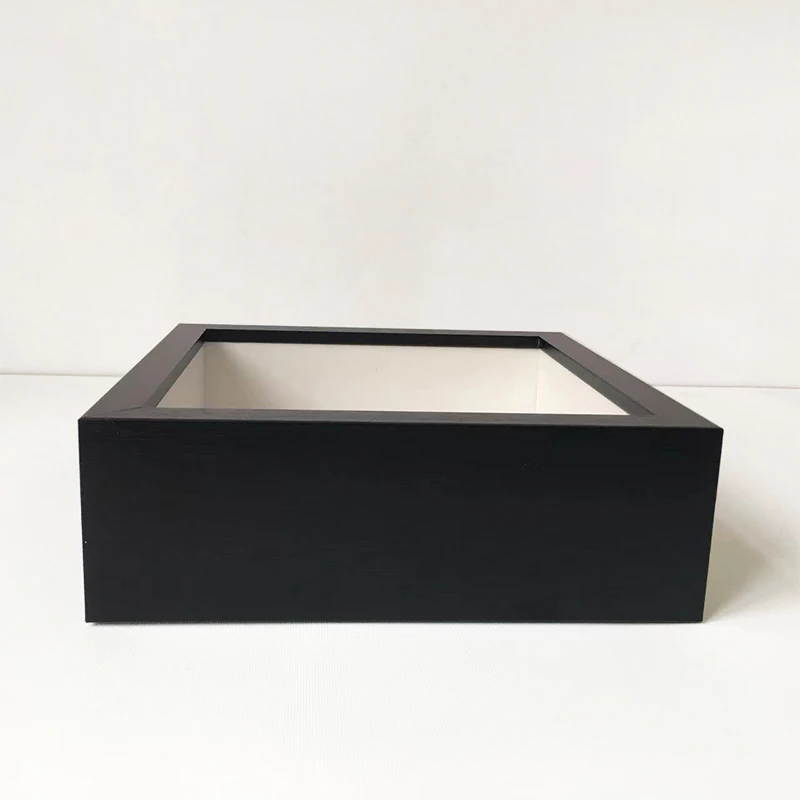 Depth 6cm Shadowbox Display Case Wooden Picture Frame 8x8' Black Shadow Box