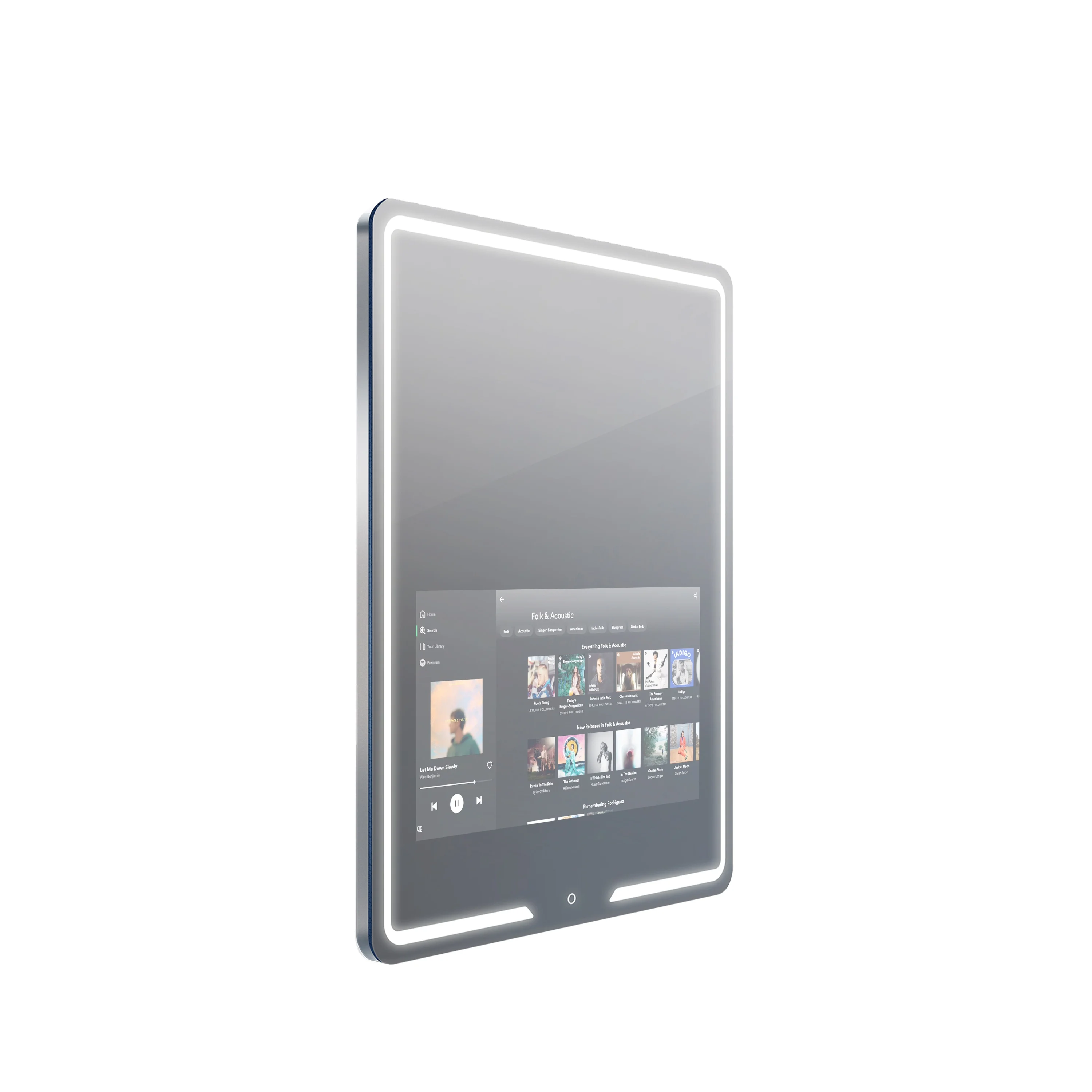 Vercon 2024 LED Lighted Smart Bathroom Touch Screen Smart Mirror Illuminated Wall Mounted Vanity Mirror Speaker Bluetooth