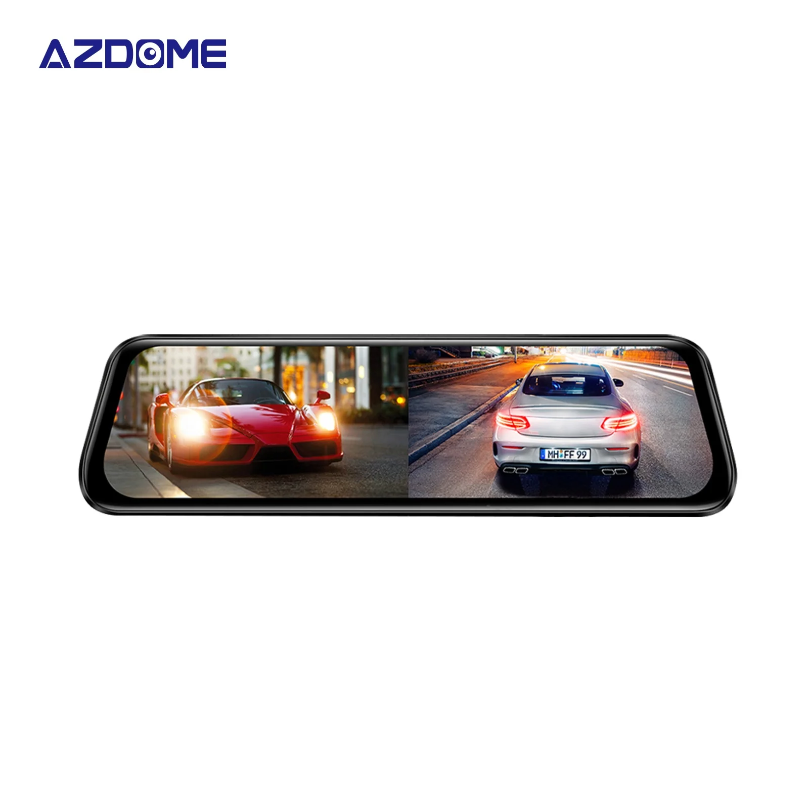 AZDOME AR09 Dash cam 9.66 inch touch screen 2K+1080P Mirror Dashcam Car Black Car DVR GPS Parking monitor Night Vision