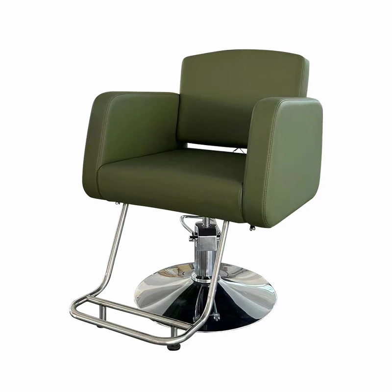 Wholesale green color barber shop chair comfortable hairdressing beauty salon furniture barber sofa chair