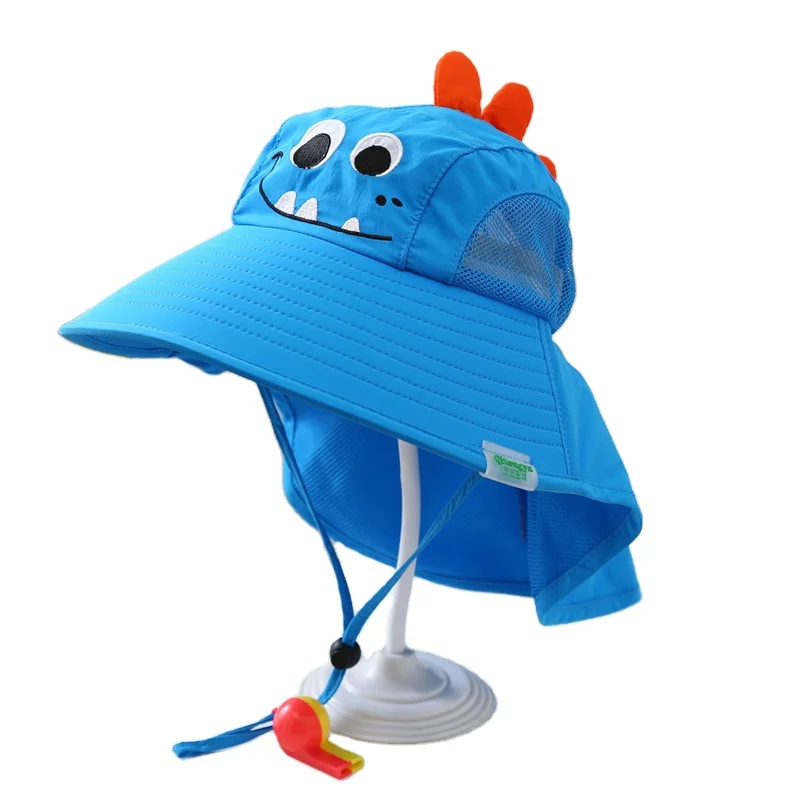 BSBH Cute Cartoon 3d Kids Bucket Hat With String Sun Uv Protection Kids Bucket Hat Custom Cotton Soft Custom Kids Bucket Hats