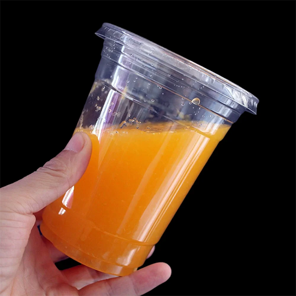 7 8 9 10 12 14 16 20 24 30 32 oz прозрачная пластиковая чашка для домашних животных с куполообразной крышкой логотипом одноразовые пластиковые чашки