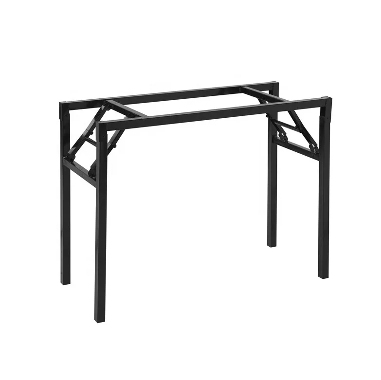 Factory Direct Sale Industrial Style Folding Restaurant Table Frame Steel Metal Foldable Dining Table Frame Legs