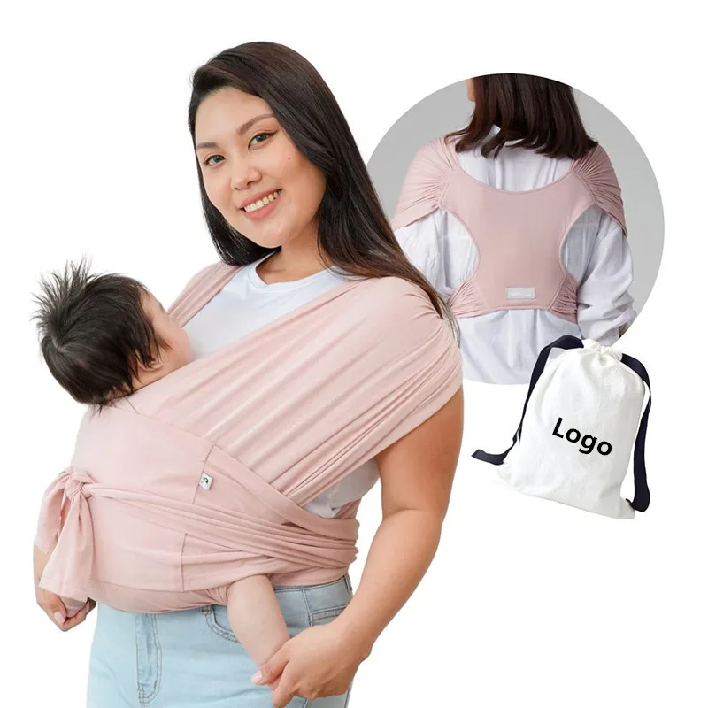 Aoyatex Custom One Size Fit All Hands-free Cotton Infant Baby Sling Wrap Carrier Ergonomic Wraps Baby Carrier Newborn To Toddler