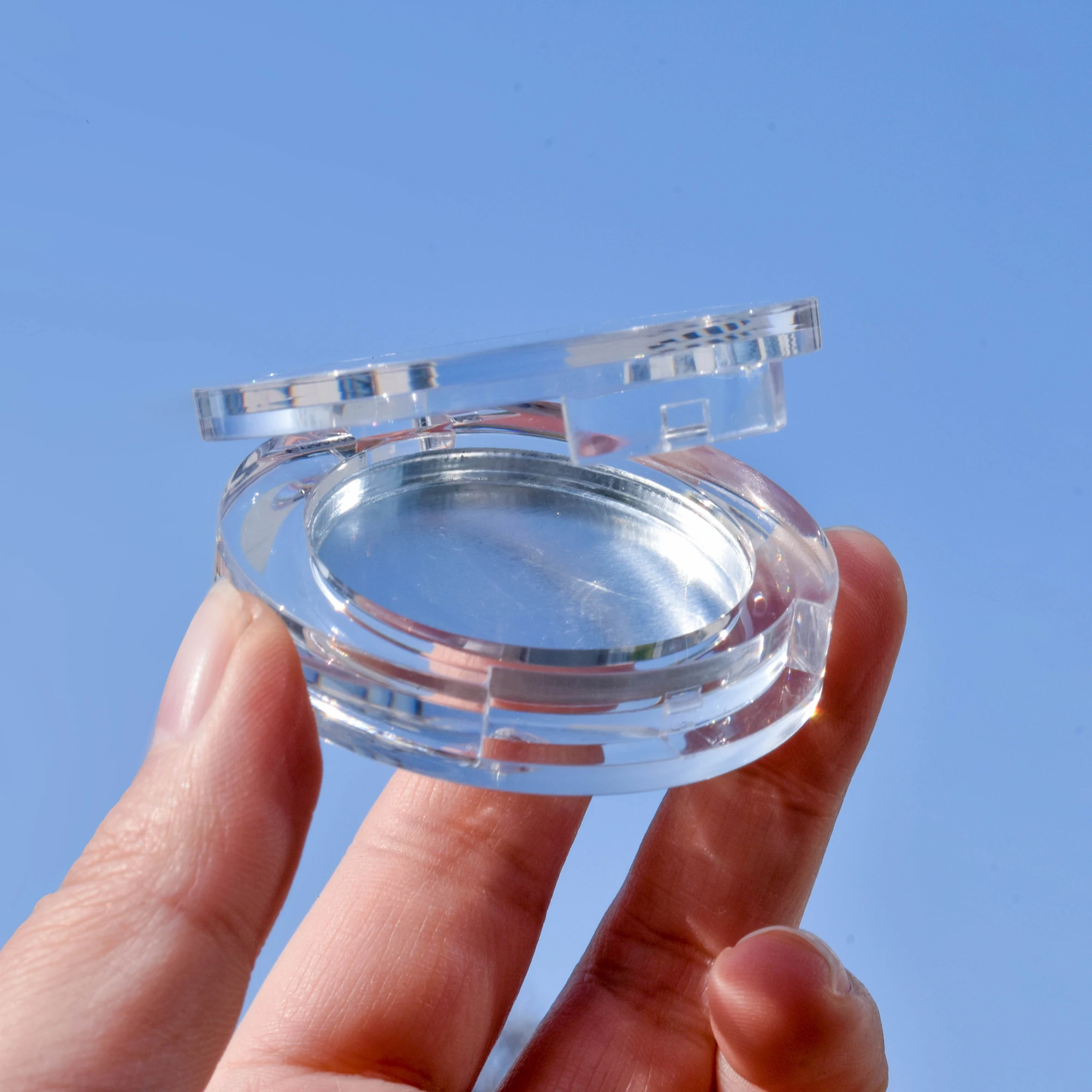 Empty PS Square Mini Monochrome Eyeshadow Box Powder Box Packaging Cosmetic Container For Makeup Eyeshadow Packaging