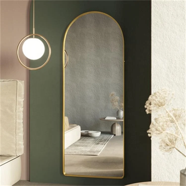 Modern Large Arched Aluminium Alloy Full-length Mirror Bedroom Dressing Mirror