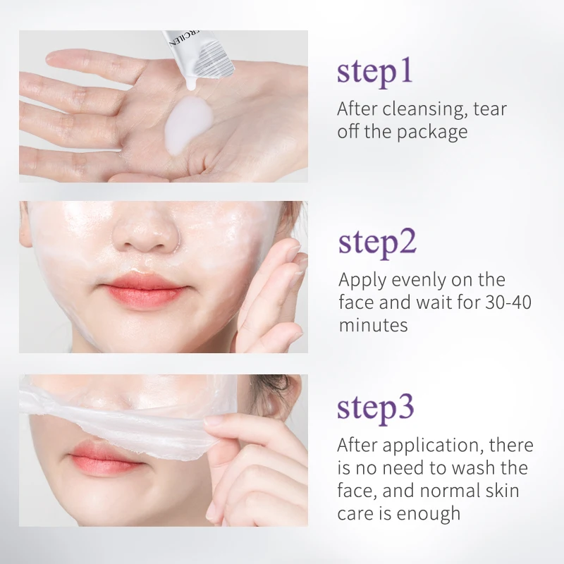 OEM Private Label Hydrating Moisturizing Anti Aging Wrinkle Disposable Collagen peel off Firming Sleeping Moisturizing Facial Ma