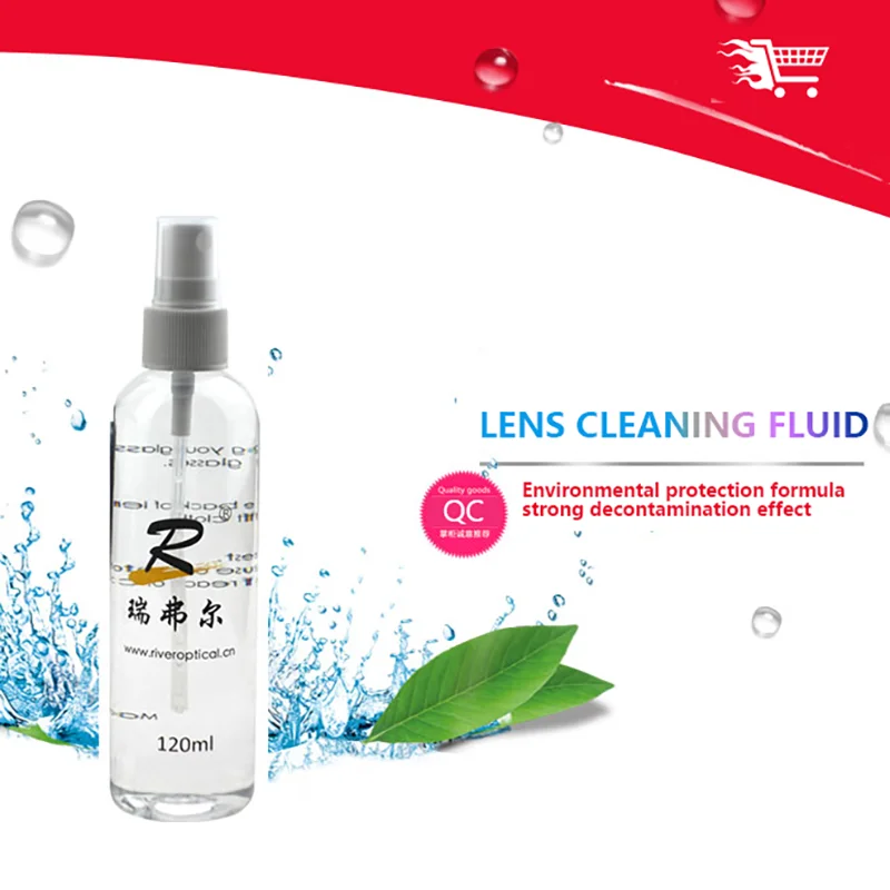 River wholesale 120ml large optical spray liquid lens glasses cleaner